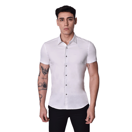 CAMISA MANGA CORTA PERFECT FIT - BLANCO