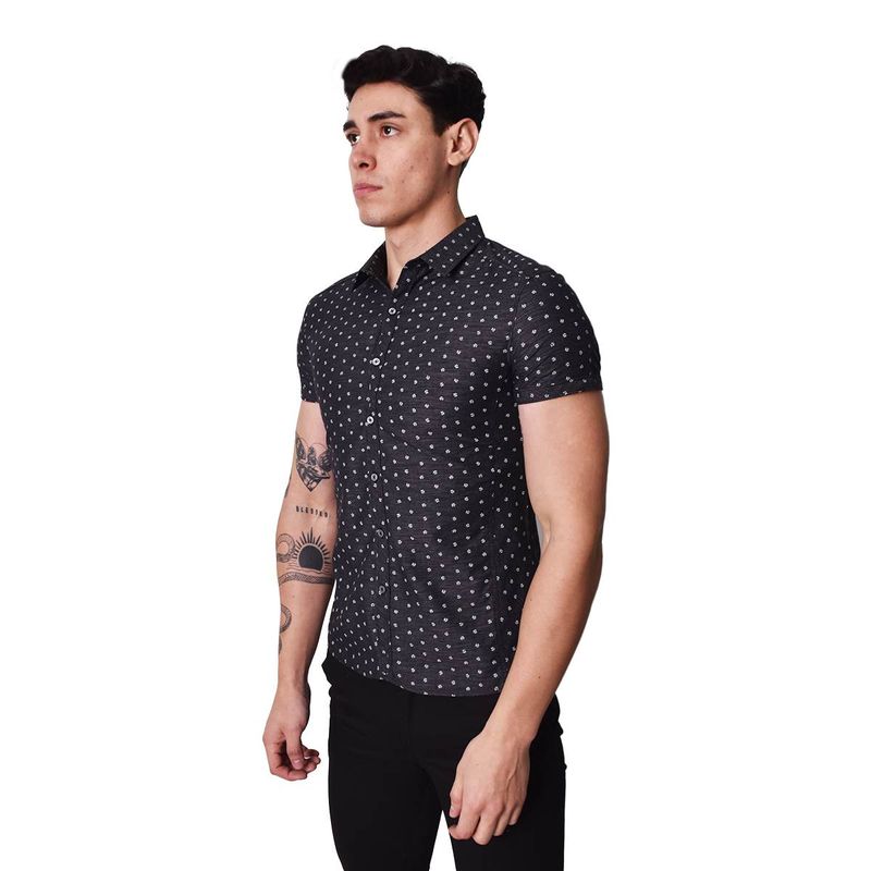 CAMISAMANGACORTAPERFECTFITNEBLA