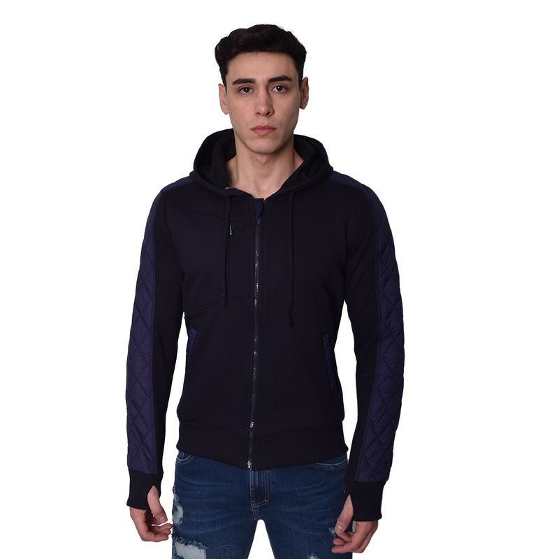 HOODIE-CON-APLICACION-ACOLCHADA-SLIM-FIT---AZUL-NOCHE