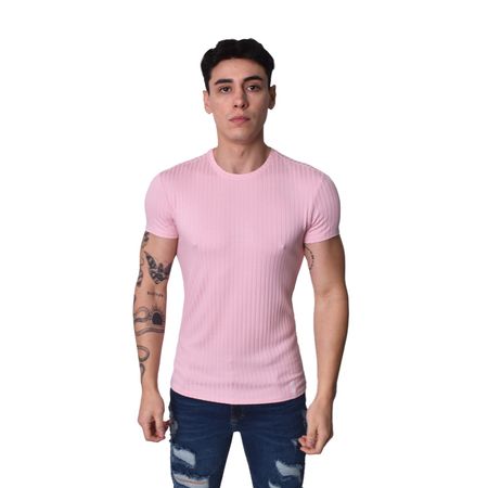 POLO MANGA CORTA CUELLO REDONDO - ROSA