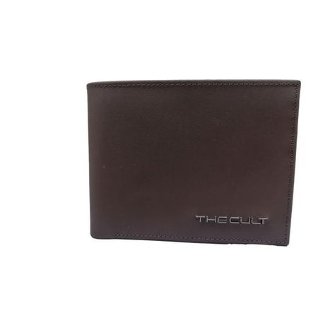 BILLETERA DE CUERO MODELO LLANO - MARRON