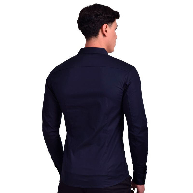 CAMISAMANGALARGAPERFECTFITAZUL