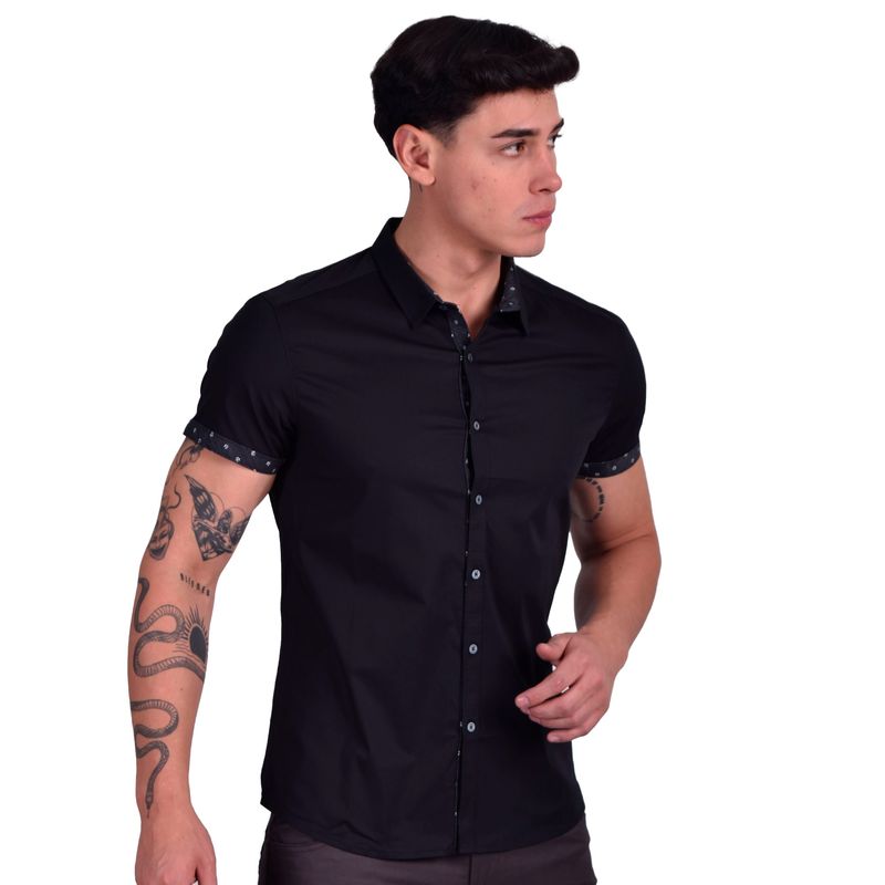 CAMISA-MANGA-CORTA-PERFECT-FIT---NEGRO