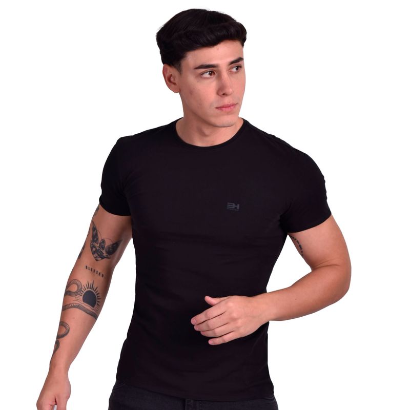 POLO-MANGA-CORTA-EN-CUELLO-REDONDO---NEGRO