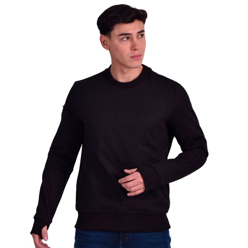SWEATSHIRT-SLIM-FIT---NEGRO