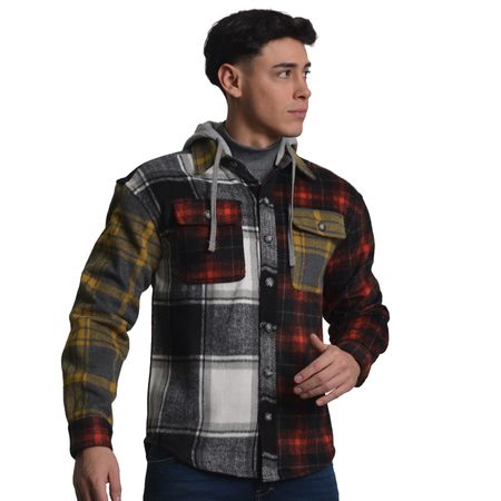 CAMISA OVERSIZE CON CAPUCHA EXTRAIBLE - RED