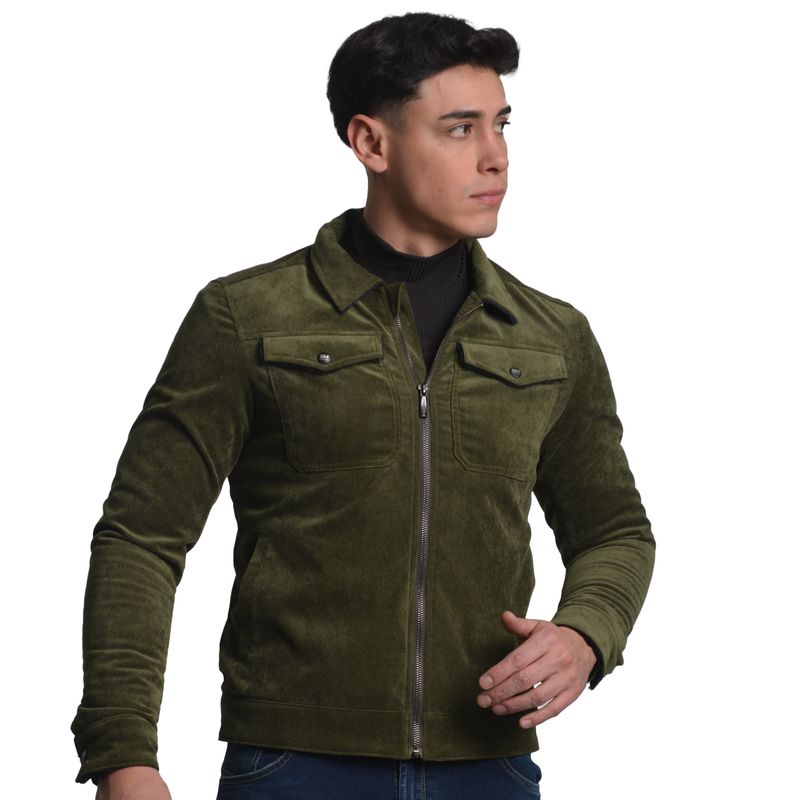 CASACACORDUROICONFORRODEPELUCHEVERDEMILITAR