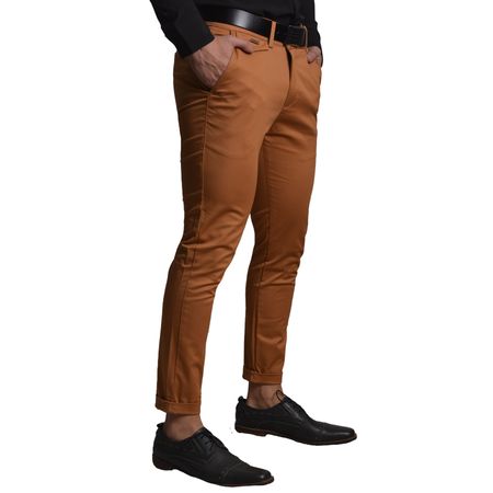 PANTALON SATIN CONFORT TOBILLERO - CAMELL