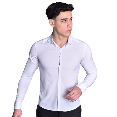 CAMISA MANGA LARGA PERFECT FIT - BLANCO
