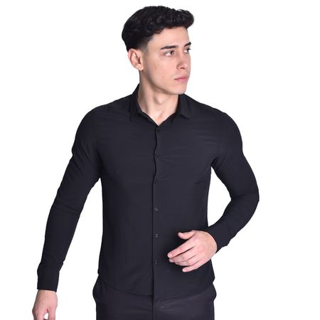 CAMISA MANGA LARGA PERFECT FIT - NEGRO