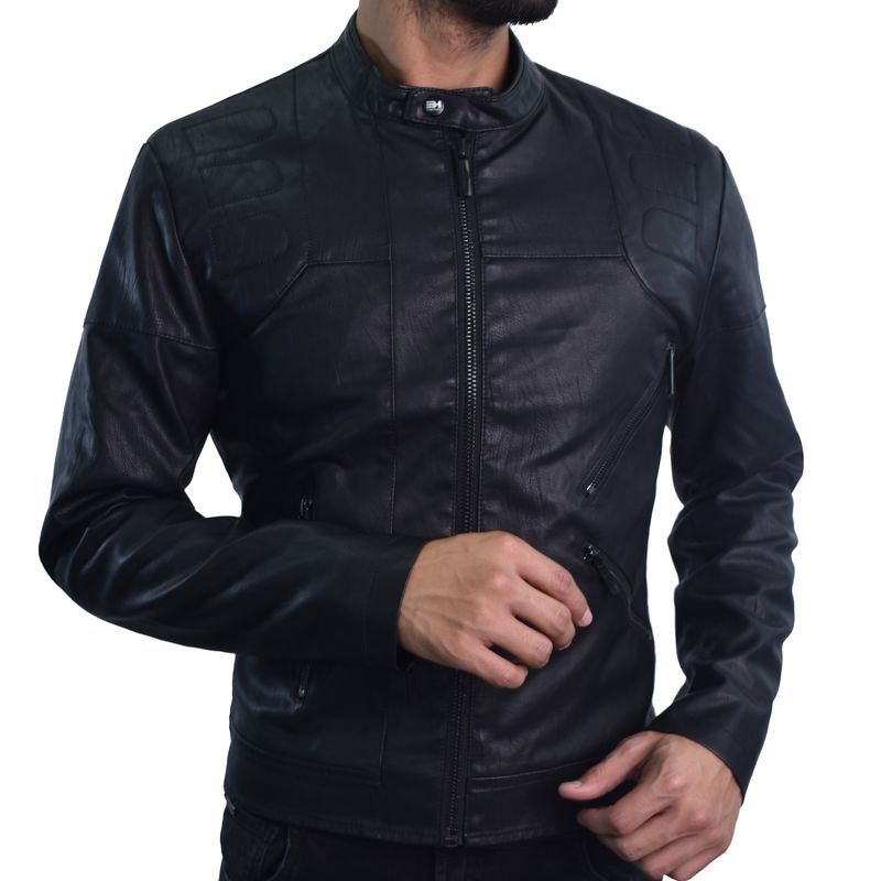 CASACACUEROESTILOMOTOCICLISTAPERFECTFITNEGRO