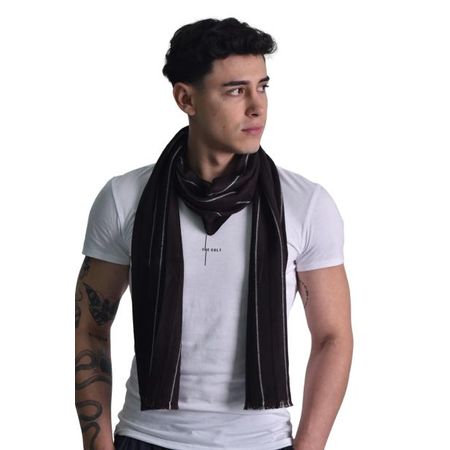 BUFANDA DISEÑO A RAYAS - NEGRIS