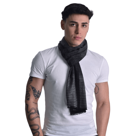 BUFANDA DISEÑO MINIPRINT - NEGRIS
