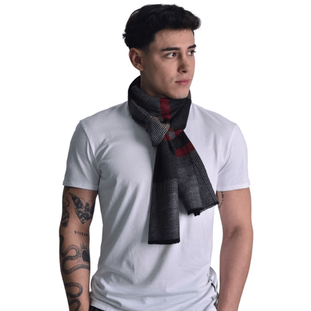 BUFANDA DISEÑO PRINCIPE DE GALES - NEGRIS