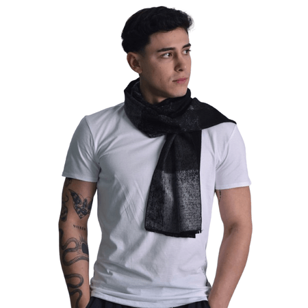 BUFANDA DISEÑO MINIPRINT - NEGRIS