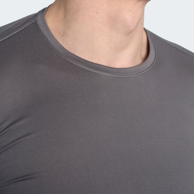 POLO MANGA LARGA CUELLO REDONDO - PLOMO
