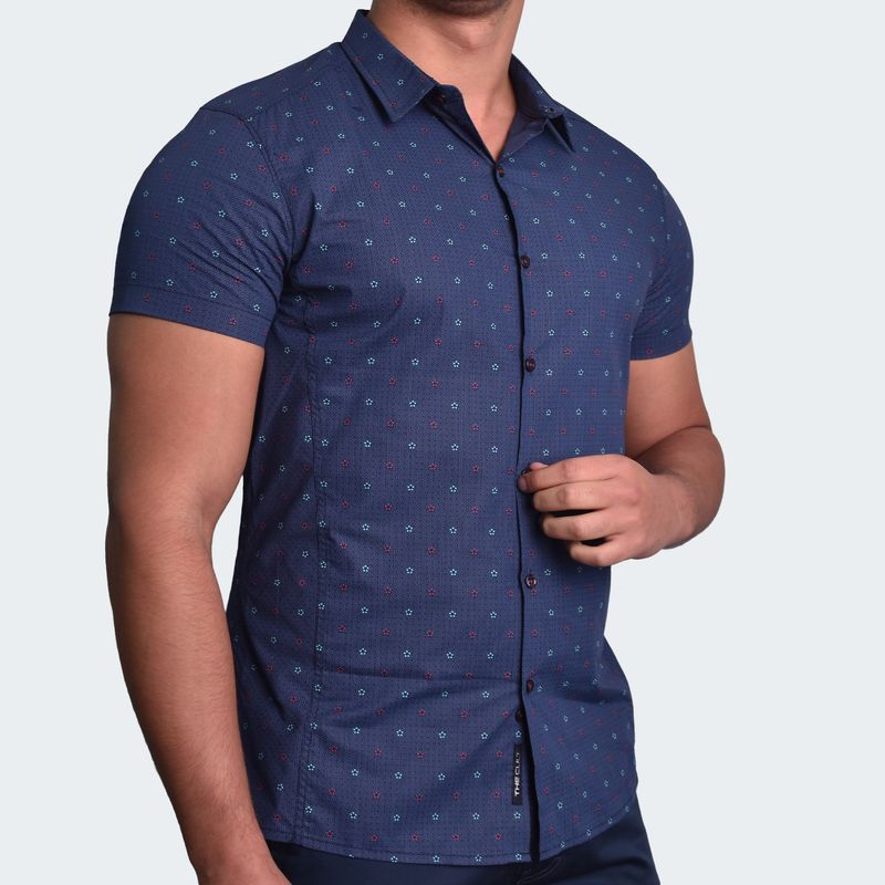 CAMISA-MANGA-CORTA-PERFECT-FIT---AZUL
