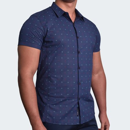 CAMISA MANGA CORTA PERFECT FIT - AZUL
