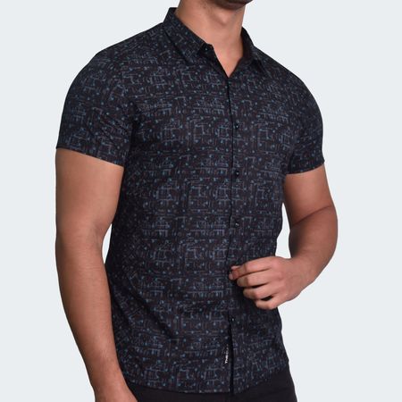CAMISA MANGA CORTA PERFECT FIT - NEGRO