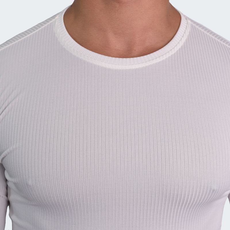 POLO MANGA LARGA CUELLO REDONDO MARFIL