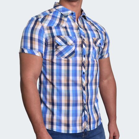 CAMISA MANGA CORTA PERFECT FIT - AZUCEL