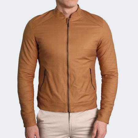 CASACA SATINADA CON FORRO COREL FLEECE - CAMELL