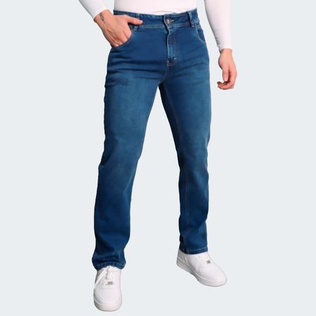 PANTALON DENIM CONFORT ENTUBADO - BEIGE