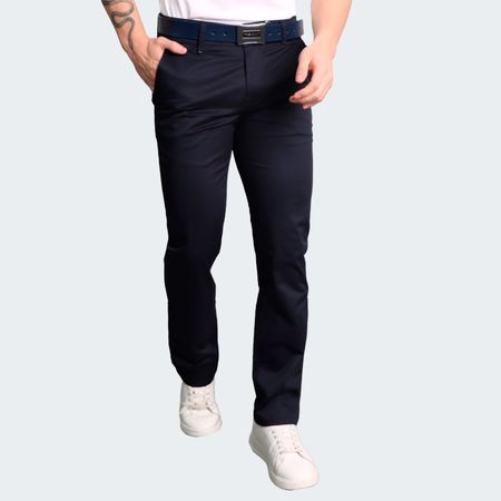 PANTALON DRILL CONFORT ENTUBADO - AZUL