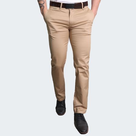 PANTALON DRILL CONFORT ENTUBADO - BEIGE