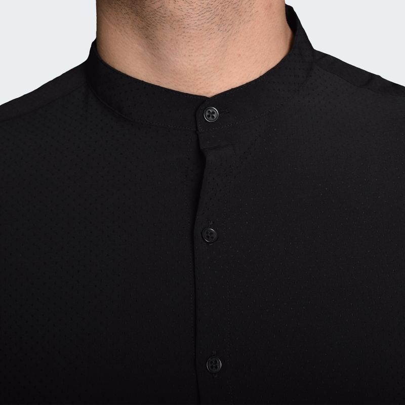 CAMISA MANGA CORTA CUELLO NERU PERFECT FIT NEGRO