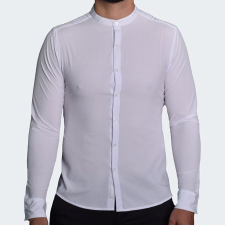 CAMISA MANGA LARGA CUELLO NERU PERFECT FIT - BLANCO