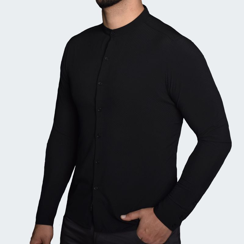 CAMISAMANGALARGACUELLONERUPERFECTFIT