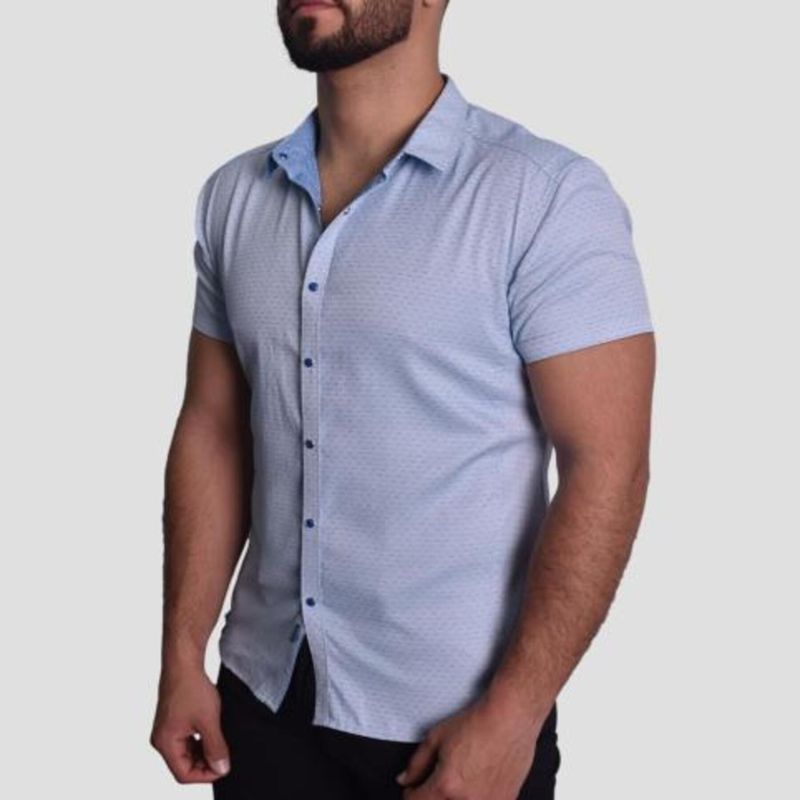 CAMISA MANGA CORTA REVERSIBLE - SKY