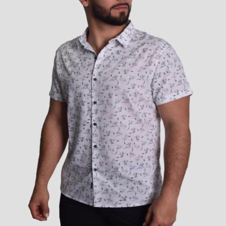 CAMISA MANGA CORTA PERFECT FIT - ACERO