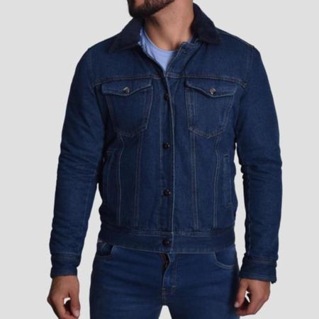CASACA DENIM CON FORRO COREL FLEECE - BEIGE