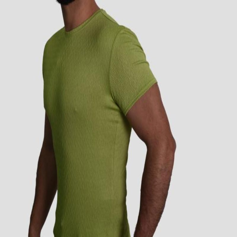 POLO-JACQUARD-MANGA-CORTA-CUELLO-REDONDO---VERDE