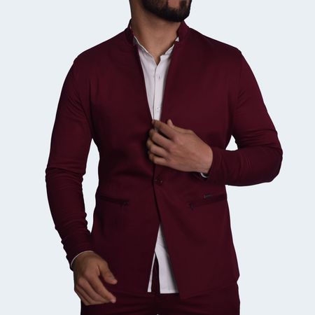 BLAZER CUELLO NERÚ PERFECT FIT - BURGUNDY