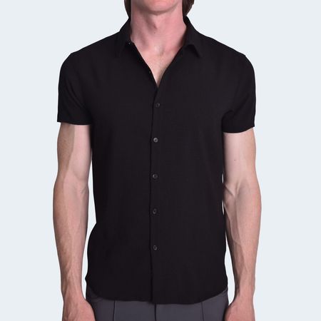 CAMISA MANGA CORTA PERFECT FIT - NEGRO