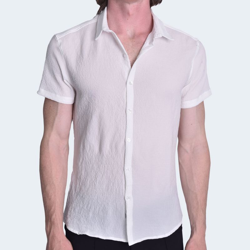 CAMISAMANGACORTAPERFECTFITMARFIL