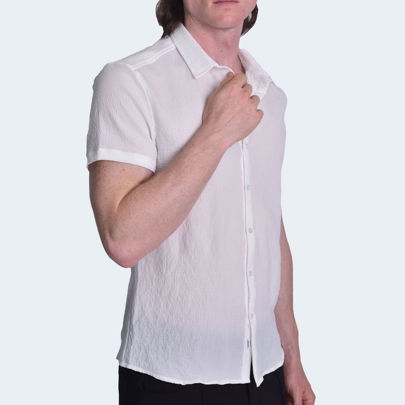 CAMISAMANGACORTAPERFECTFITMARFIL