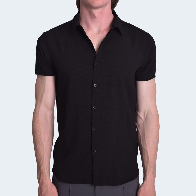 CAMISA-MANGA-CORTA-PERFECT-FIT---NEGRO