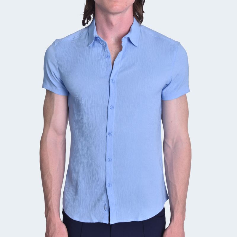 CAMISA-MANGA-CORTA-PERFECT-FIT---CELESTE