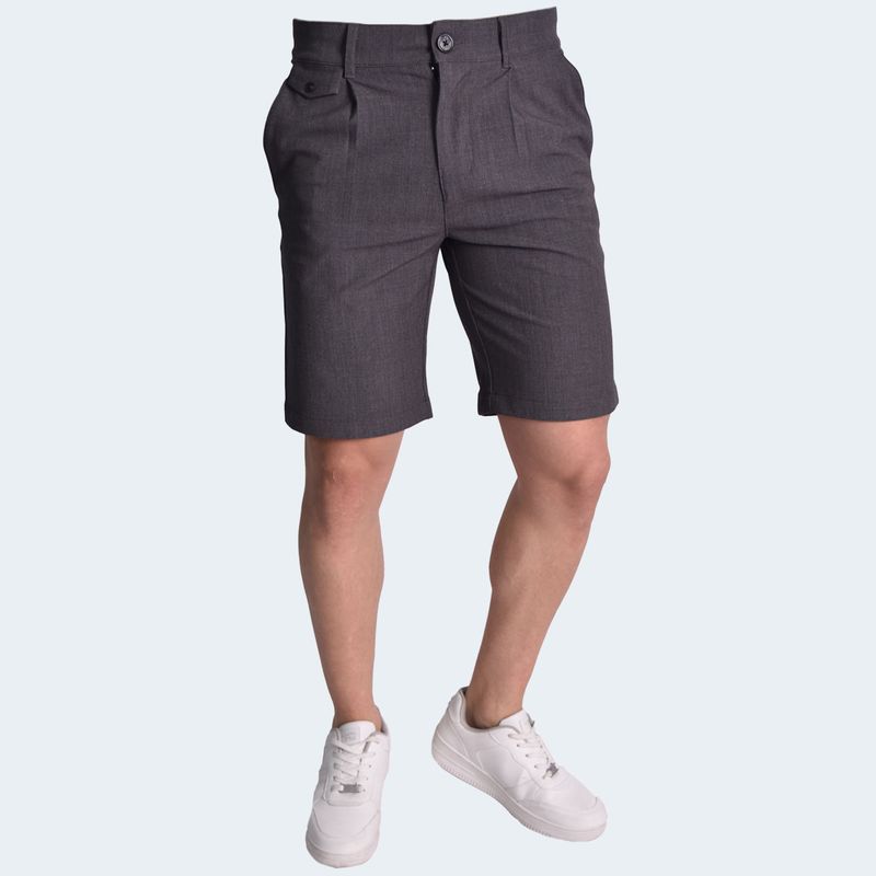 BERMUDA TEJIDO ESPECIAL ENTALLE MEDIUM - GRIS