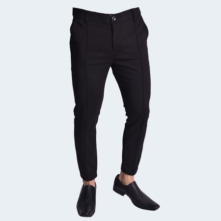 PANTALON TEJIDO ESPECIAL TOBILLERO - NEGRO