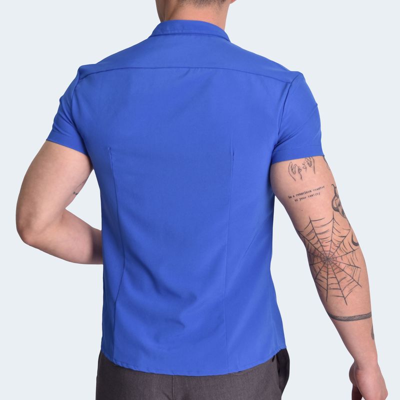 CAMISA-MANGA-CORTA-PERFECT-FIT---AZUL