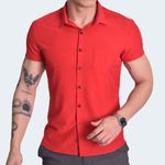 CAMISA-MANGA-CORTA-PERFECT-FIT---ROJO
