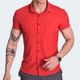 CAMISAMANGACORTAPERFECTFITROJO
