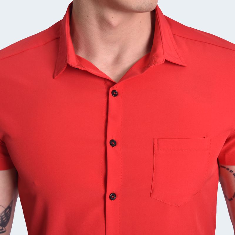CAMISA-MANGA-CORTA-PERFECT-FIT---ROJO