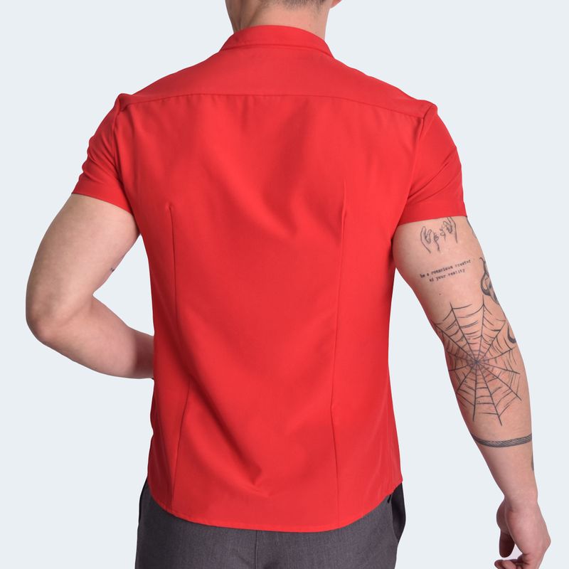 CAMISA-MANGA-CORTA-PERFECT-FIT---ROJO