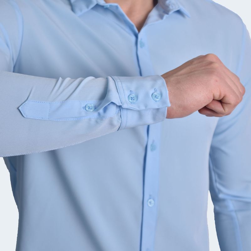 CAMISAMANGALARGAPERFECTFITSKYBLUE